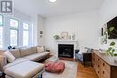 Main - 449 Annette Street, Toronto, ON  - Indoor Photo Showing Living Room With Fireplace 