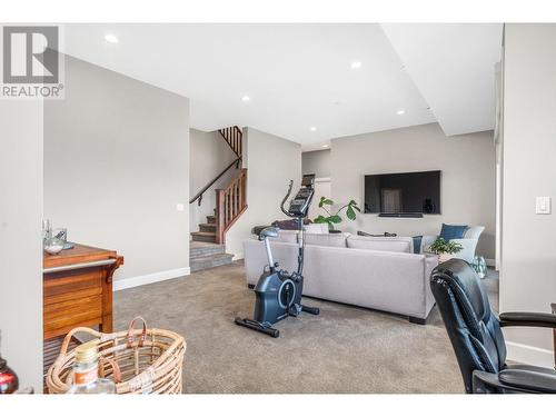 Lower level media room - 3812 Terrapin Place, Vernon, BC - Indoor Photo Showing Gym Room