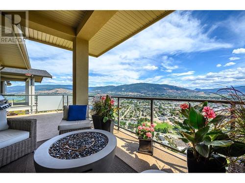 Patio off main level - 3812 Terrapin Place, Vernon, BC - Outdoor With View With Exterior