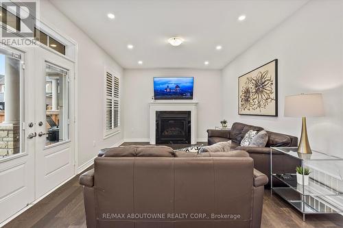 3298 Charles Fay Pass, Oakville, ON - Indoor Photo Showing Living Room With Fireplace