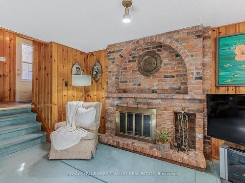 9 Norval Cres, Brampton, ON - Indoor With Fireplace