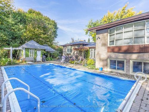 9 Norval Cres, Brampton, ON - Outdoor With In Ground Pool With Backyard