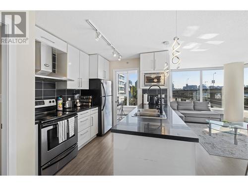 305 689 Abbott Street, Vancouver, BC - Indoor Photo Showing Kitchen With Upgraded Kitchen