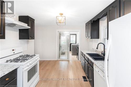 583 John Street, Hamilton, ON - Indoor Photo Showing Kitchen With Double Sink