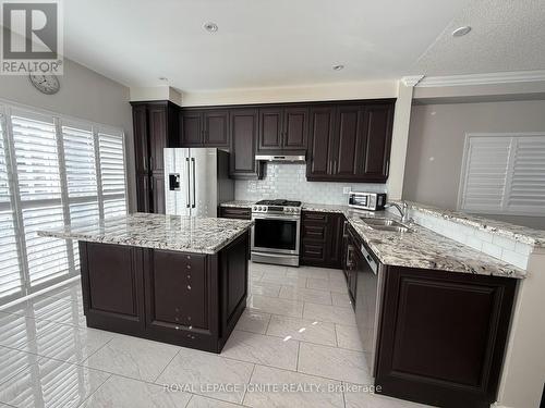 4816 Glasshill Grove, Mississauga, ON - Indoor Photo Showing Kitchen With Double Sink With Upgraded Kitchen