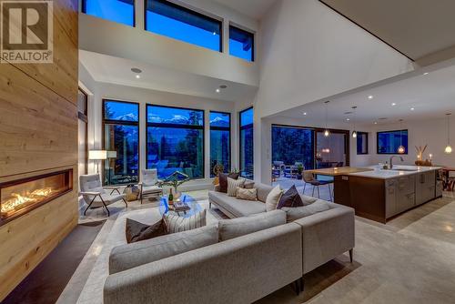 9316 Autumn Place, Whistler, BC - Indoor Photo Showing Living Room With Fireplace