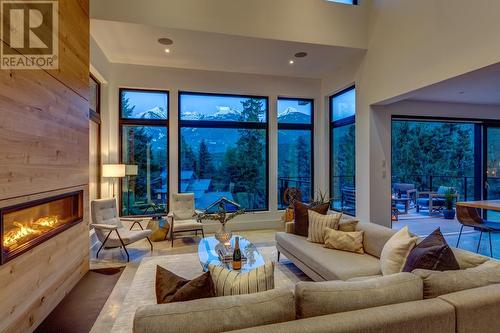 9316 Autumn Place, Whistler, BC - Indoor Photo Showing Living Room With Fireplace