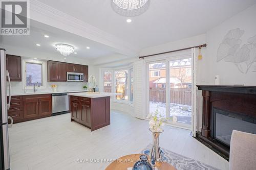 7 Hood Crescent, Brampton, ON - Indoor Photo Showing Kitchen With Fireplace