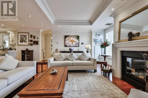 201 - 111 Forsythe Street, Oakville, ON - Indoor Photo Showing Living Room With Fireplace