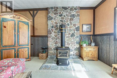 847275 Township Rd 9, Blandford-Blenheim, ON - Indoor Photo Showing Other Room With Fireplace