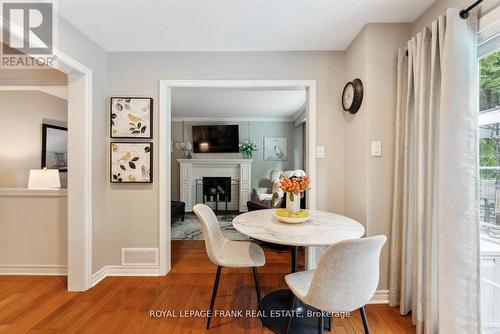 14 Mattawa Court, Whitby (Lynde Creek), ON - Indoor Photo Showing Dining Room With Fireplace