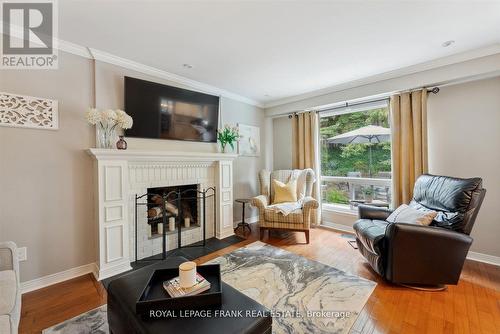 14 Mattawa Court, Whitby (Lynde Creek), ON - Indoor Photo Showing Living Room With Fireplace