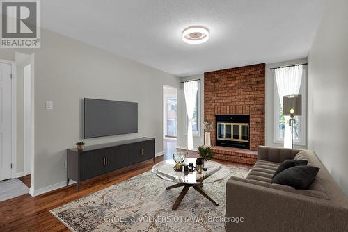 2177 Lenester Avenue, Ottawa, ON - Indoor Photo Showing Living Room With Fireplace