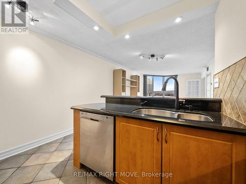 1103 - 140 Dunlop Street E, Barrie, ON - Indoor Photo Showing Kitchen With Double Sink