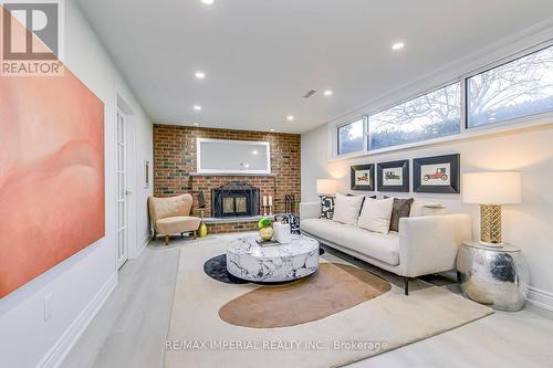 1284 Falgarwood Drive, Oakville, ON - Indoor Photo Showing Living Room With Fireplace