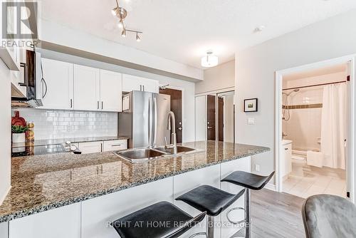 608 - 3504 Hurontario Street, Mississauga, ON - Indoor Photo Showing Kitchen With Double Sink With Upgraded Kitchen