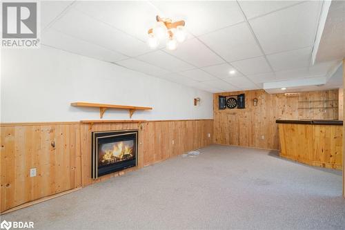 Basement with carpet floors and a drop ceiling - 15 Oakington Place, Mississauga, ON - Indoor