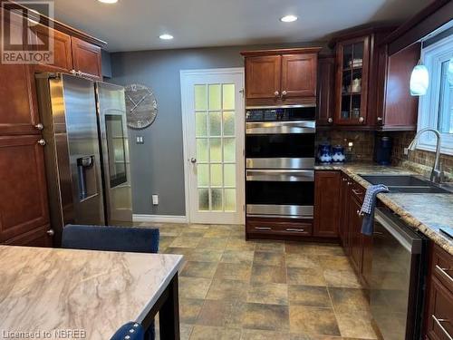 112 Holditch Street, Sturgeon Falls, ON - Indoor Photo Showing Kitchen With Double Sink