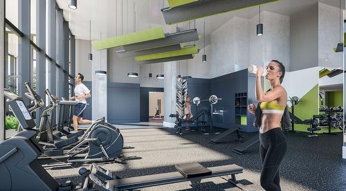 401-1191 Sunset Drive, Kelowna, BC - Indoor Photo Showing Gym Room