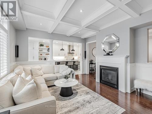 4834 Columbus Drive, Burlington, ON - Indoor Photo Showing Living Room With Fireplace