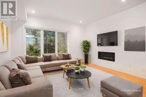 23 Waterview Lane, Blue Mountains (Thornbury), ON - Indoor Photo Showing Living Room With Fireplace