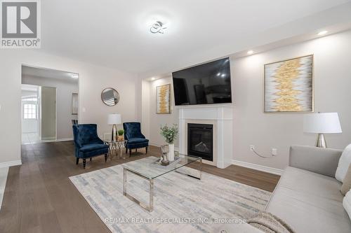 15 Faders Drive, Brampton, ON - Indoor Photo Showing Living Room With Fireplace