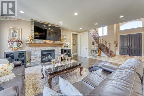 374 Evergreen Drive, Lakeshore, ON - Indoor Photo Showing Living Room With Fireplace