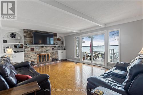 278 Robins Point Road, Tay (Victoria Harbour), ON - Indoor Photo Showing Living Room With Fireplace