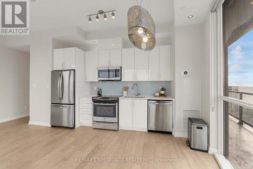 3002 - 20 Bruyeres Mews, Toronto, ON - Indoor Photo Showing Kitchen With Stainless Steel Kitchen With Upgraded Kitchen