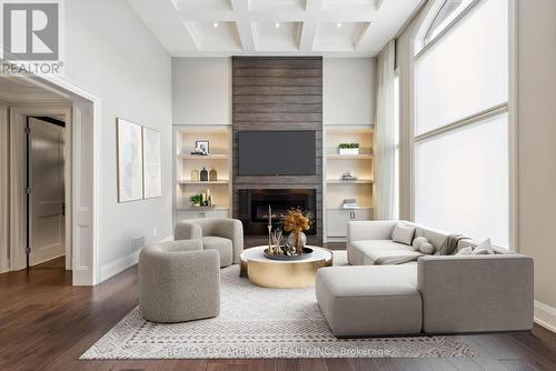 282 Tudor Avenue, Oakville, ON - Indoor Photo Showing Living Room With Fireplace