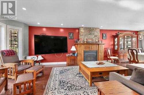 4821 Sherkston Road, Port Colborne, ON - Indoor Photo Showing Living Room With Fireplace