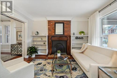 220 Fern Avenue, Toronto, ON - Indoor Photo Showing Living Room With Fireplace