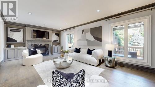 72 Aldershot Crescent, Toronto, ON - Indoor Photo Showing Living Room With Fireplace