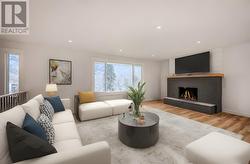 Virtually staged photo for living room - 