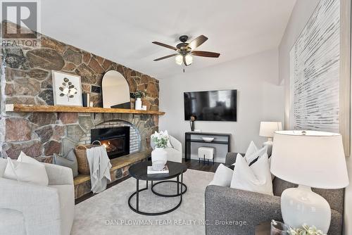 307 Farewell Street, Oshawa, ON - Indoor Photo Showing Living Room With Fireplace