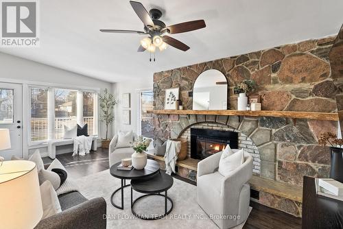 307 Farewell Street, Oshawa, ON - Indoor Photo Showing Living Room With Fireplace