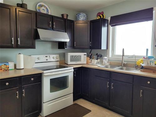 83 Beckville Beach Drive, Alonsa, MB - Indoor Photo Showing Kitchen With Double Sink