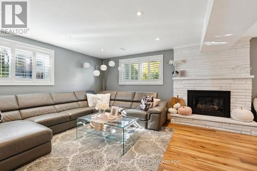 440 Mt Albion Road, Hamilton, ON - Indoor Photo Showing Living Room With Fireplace