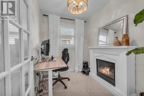 20 Dolomiti Court, Hamilton, ON - Indoor Photo Showing Office With Fireplace