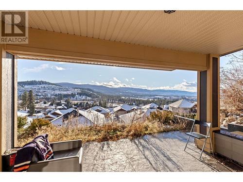 lower covered concrete patio - 1347 Wilmot Avenue, Kelowna, BC - Outdoor With View