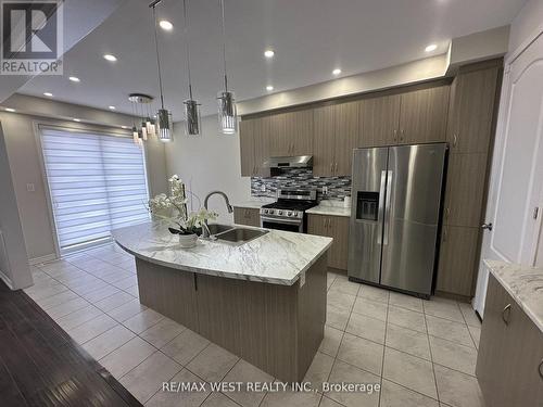 Upper - 151 Robert Parkinson Drive, Brampton, ON - Indoor Photo Showing Kitchen With Stainless Steel Kitchen With Double Sink With Upgraded Kitchen