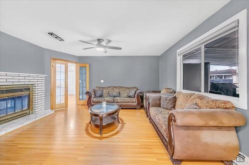 8035 123 Street, Surrey, BC - Indoor Photo Showing Living Room With Fireplace