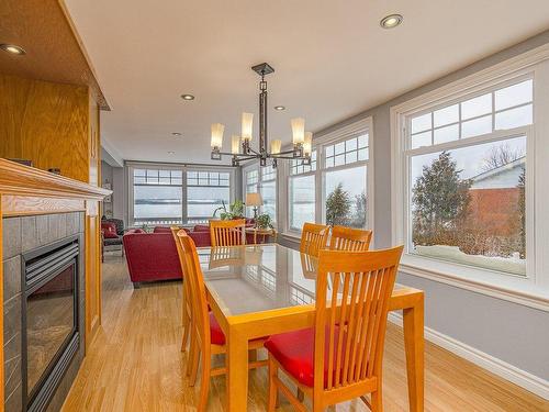 Salle Ã  manger - 2519 Ch. Tousignant, Weedon, QC - Indoor Photo Showing Dining Room With Fireplace