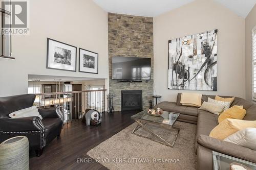 654 Dundonald Drive, Ottawa, ON - Indoor Photo Showing Living Room With Fireplace