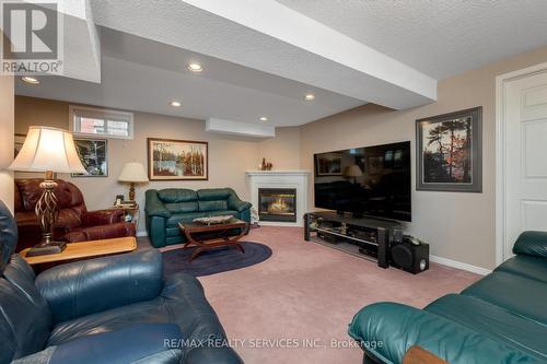 52 Buffridge Trail, Brampton, ON - Indoor Photo Showing Living Room With Fireplace