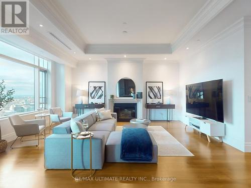 5104 - 311 Bay Street, Toronto, ON - Indoor Photo Showing Living Room With Fireplace