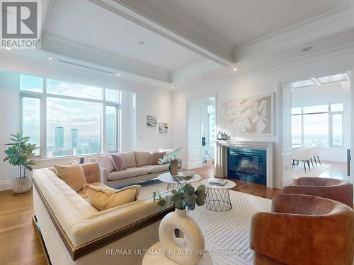 5104 - 311 Bay Street, Toronto, ON - Indoor Photo Showing Living Room With Fireplace