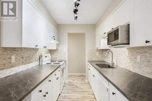 3513 43 Street Sw, Calgary, AB - Indoor Photo Showing Kitchen With Double Sink