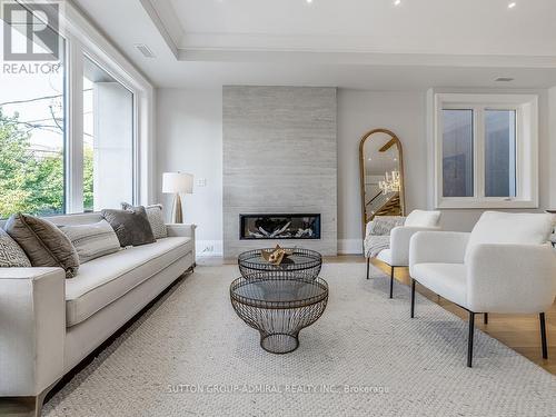 127 Joicey Boulevard, Toronto, ON - Indoor Photo Showing Living Room With Fireplace