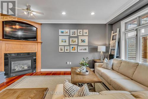 5335 Cosentino Gardens, Mississauga (Hurontario), ON - Indoor Photo Showing Living Room With Fireplace